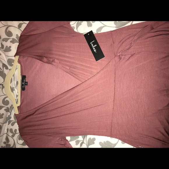 Lulus Wrap Dress-pink - Picture 6 of 7